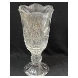 Vintage  England Crystal Hurricane Urn  Vase