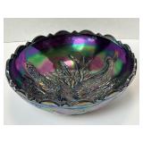 Westmoreland Carnival Glass Peacock Bowl 9'