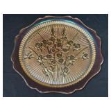11 1/2' Marigold Carnival Glass Plate