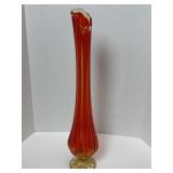 LE Smith Amberina Swung Vase 21'