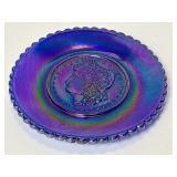 Joe St. Clair Carnival Glass Plate 3 1/2'