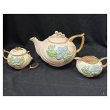Vintage Hull Art Pottery USA Blue Magnolia Pink