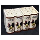 Vintage Ceramic Rooster Spice Shakers