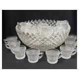 Large Vintage Westmoreland Glass English Hobnail