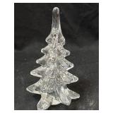 Vintage Art Glass Crystal Clear Christmas Tree