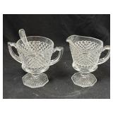 Vintage Westmoreland Clear English Hobnail Footed