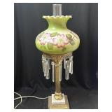 Marble Base Hand Painted Lamp 27'