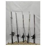 5 Fishing Rods & Reels