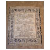 Footprints Poem Throw Blanket 50" x 60"