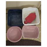 4 Plastic Washtubs w/ Contents