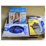 Rubber Gloves, Bandage Protector & Trash Bags