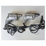 2 Mall 1/4" Elect Drills