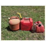 3 Plastic Gas Cans