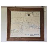 Framed W. Kerr Scott Reservoir Map