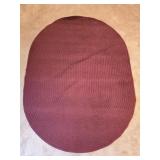 Burgandy Oval Rug 81"x 61"