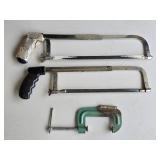 2 Hack Saws & C-Clamp
