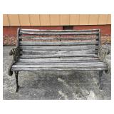 Outdoor Wrpught Iron Bench Seat 50"L 29ï¿½"T
