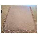 Pink Ruffled Bedspread 96"x 106"