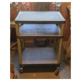Plastic 3-Tier Rolling Cart 24"L 18"W 33ï¿½"T