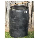 Black Plastic Barrel