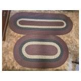 Burgandy Oval Rugs 31"x 51" & 26ï¿½"x 65ï¿½"