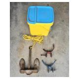 Boat Anchor, Rod Holders & Bucket