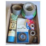 Assorted Tape, Oil & Drill Chuck