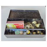Metal Box w/ Fuses, Batteries & more 10ï¿½"L 5"W