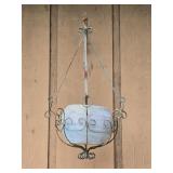 2-Hanging Planter w/ Metal Rack 23" tall