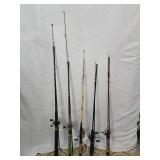 5 Fishing Rods & Reels