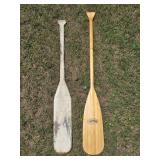 2 Wooden Boat Oars 43" & 48"