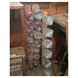 7 Homemade Plastic Jar Storage Racks (22"-35")