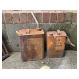 Vintage Gas Can & Paint Thinner Can