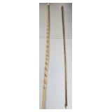 2- Long Handmade Walking Sticks 63" & 67"