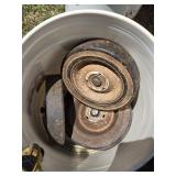 (4)- 8" Wheels w/ Solid Tires in Bucket