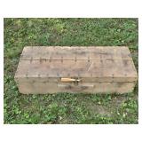 Vintage Handmade Wooden Toolbox 33"L 13"D 8ï¿½H
