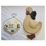 Wooden Duck & Heart Wall Decor