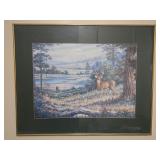 Framed Deer Wilderness Print 30"x 24"