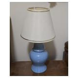 Blue Ceramic Lamp 15.5" tall