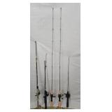 5 Fishing Rods & Reels