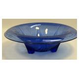 (K) Vintage Hazel Atlas Royal Lace Cobalt Blue