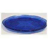 (K) Vintage Hazel Atlas Royal Lace Cobalt Blue