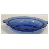 (K) Vintage Hazel Atlas Royal Lace Cobalt Blue