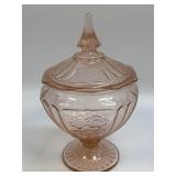(K) Vintage Anchor Hocking Glass Company Pink