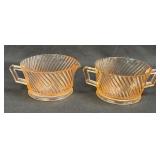 (J) Vintage Federal Glass Company Pink "Diana"