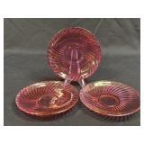 (J) Vintage Federal Glass Company Red Cranberry