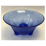(K) Vintage Hazel Atlas Royal Lace Cobalt Blue 3