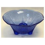(K) Vintage Hazel Atlas Royal Lace Cobalt Blue 3