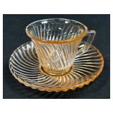 (J) Vintage Federal Glass Company Pink "Diana"