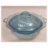 (K) Vintage Anchor Hocking Glass Company Ice Blue
